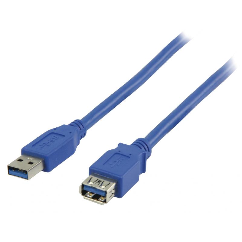 USB 3.0 Cable (A Male / A Female) 2.00m Blue