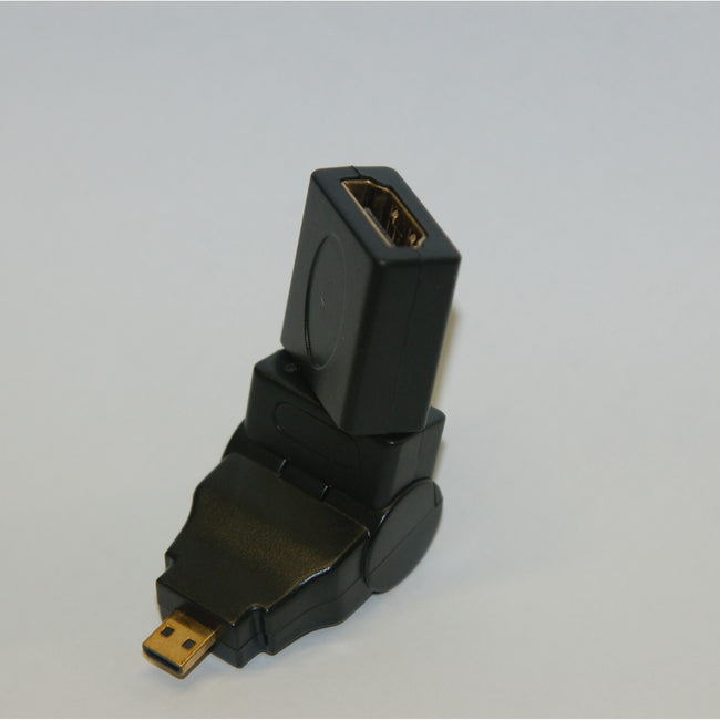 Adaptador HDMI fêmea para micro macho com rotação e encaixe rotativo