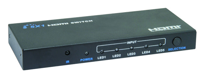 Comutador HDMI 5x1. Full HD 1080p. 3D