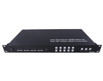 Matriz HDMI 4x4 com suporte para videowall 2x2 em matrizes 1080p