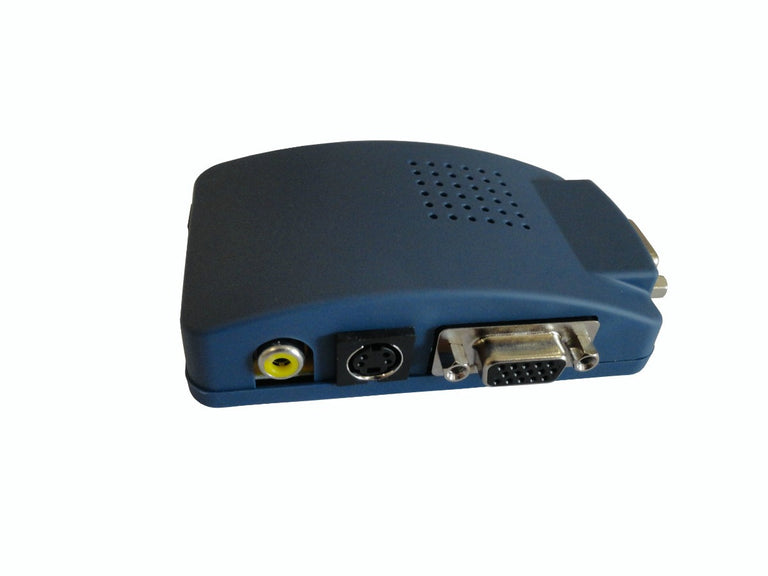 Composite Video Converter, E/RCA to VGA. Supports Displays with R/A 16x9, 16x10 and 4x3 Adapter