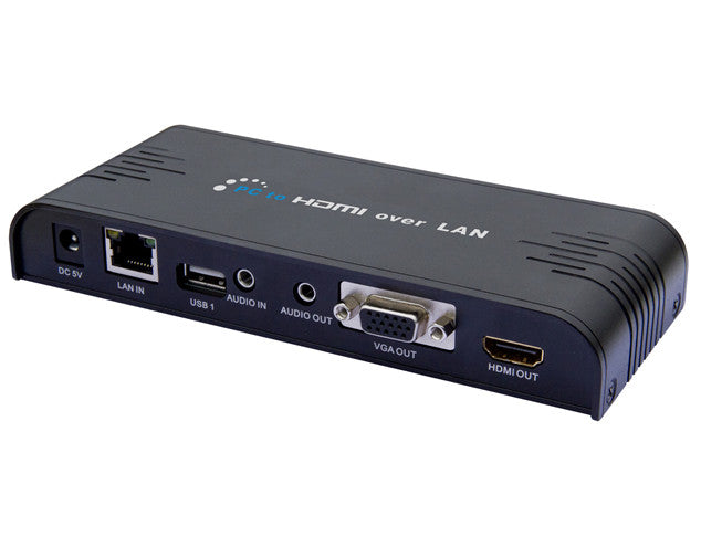 Adaptador de PC para HDMI e VGA via LAN
