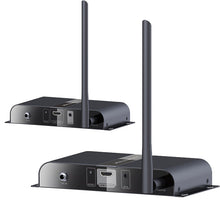 Extensor HDMI sem fios com alcance até 50 m e ligação de 5,8 GHz.