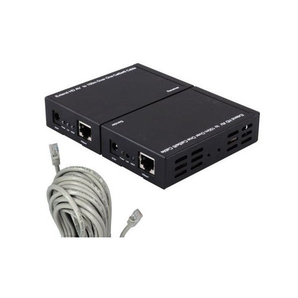 Prolongue o sinal HDMI em 100 metros através de um cabo UTP Cat5/Cat6.