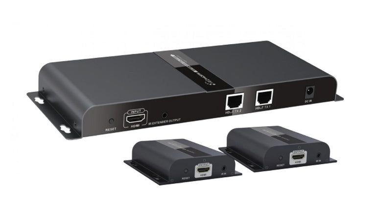 Splitter Extender 1 to 2 1080p by Cat6 Up to 120m Signal