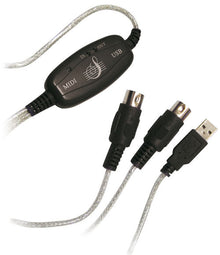 Cabo USB para MIDI IN e OUT