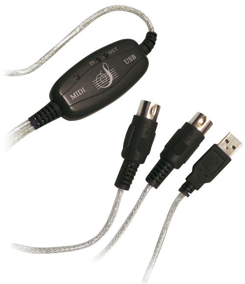 Cabo USB para MIDI IN e OUT
