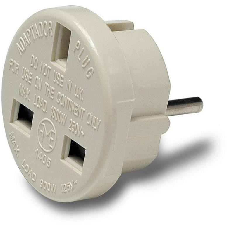 Adaptador de corrente Schuko para Reino Unido