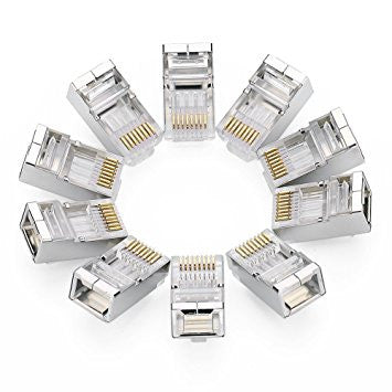 100 RJ45 Connectors for FTP Cat6 Cables 