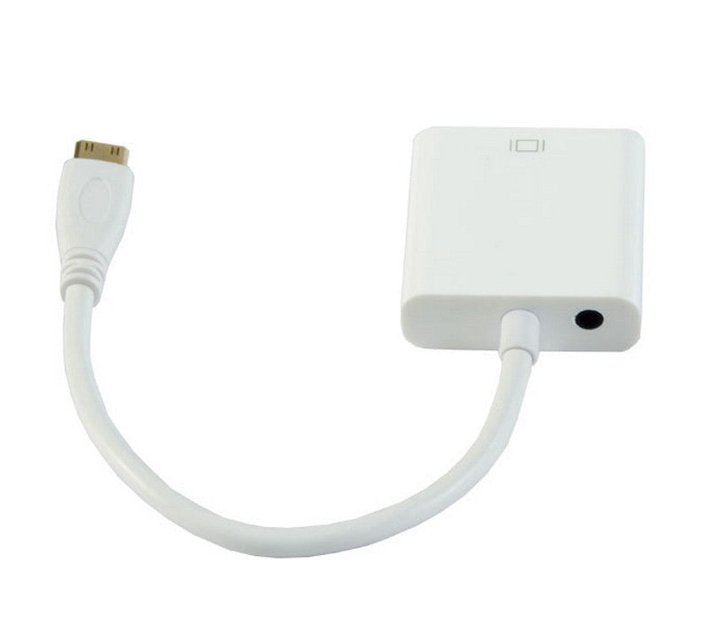 Conversor Mini HDMI para VGA com áudio amplificado