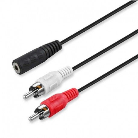 Cable Minijack Hembra a 2xrca Macho 5.0m Adaptador