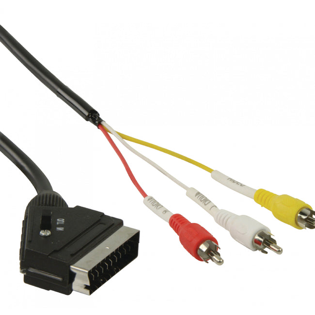 Cabo SCART para 3 x RCA de 1 m.