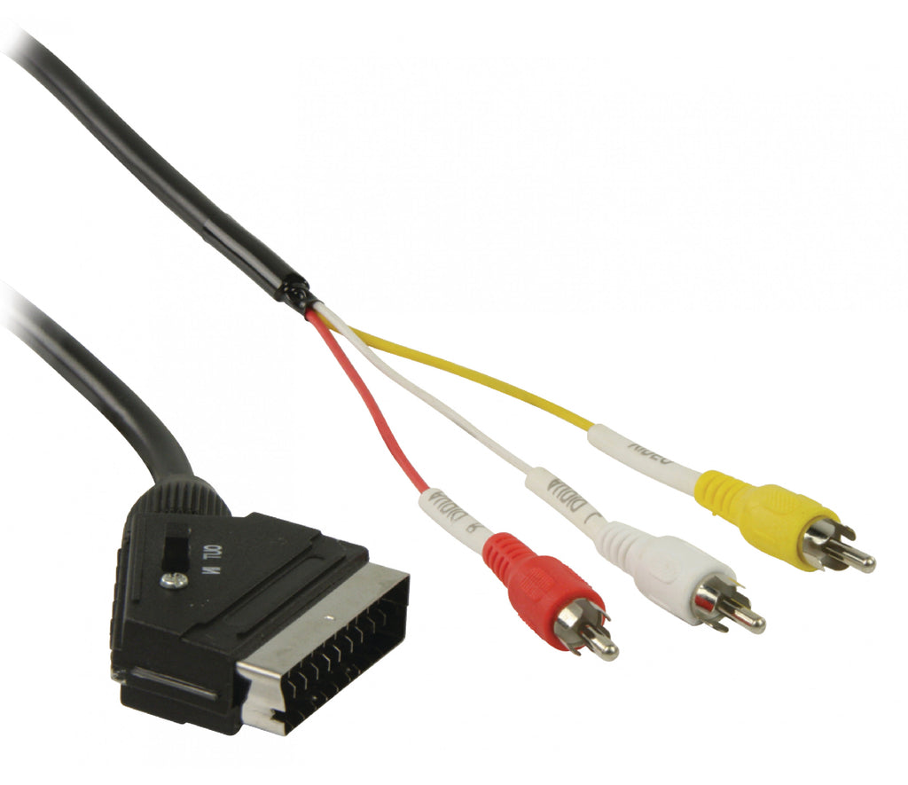 Cabo SCART para 3 x RCA de 1 m.