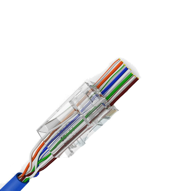 Conectores RJ45 UTP Cat6 de 100uF 