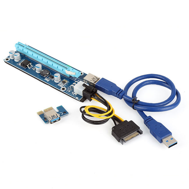 Bitcoin Slot Expansion 1x to 16x Horizontal Blue Color