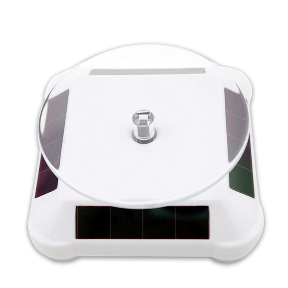 Suporte de exposição solar branco com rotação.
