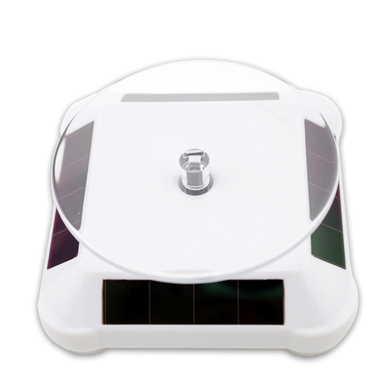 Suporte de exposição solar branco com rotação.