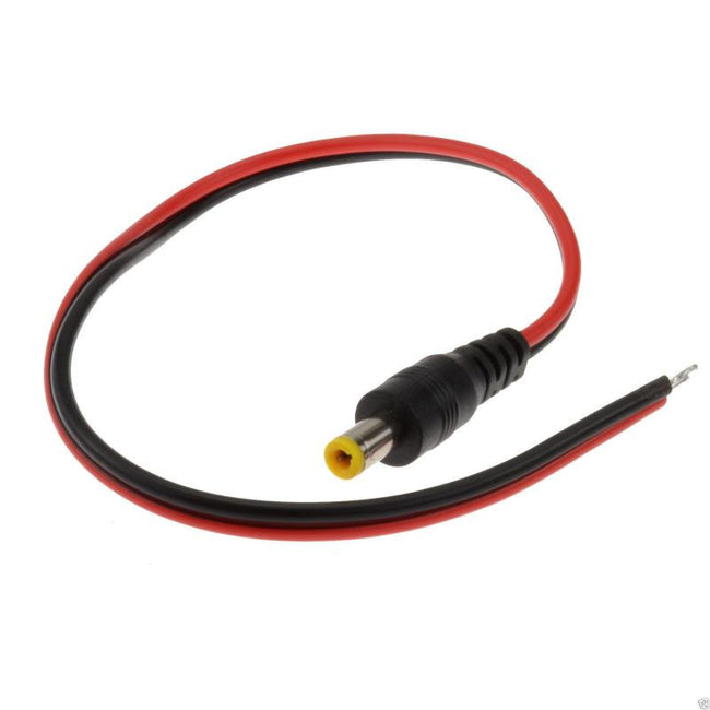 Male CCTV Power Pigtail 30 cm