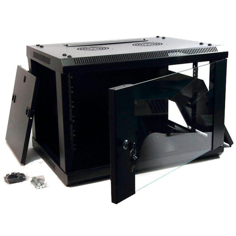 19" 9U Wall Mount Rack Cabinet 45cm deep | Dimensions W (565mm) x H (435mm) x D (450mm) 