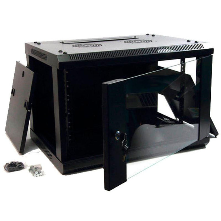 19" 9U Wall Mount Rack Cabinet 45cm deep | Dimensions W (565mm) x H (435mm) x D (450mm) 