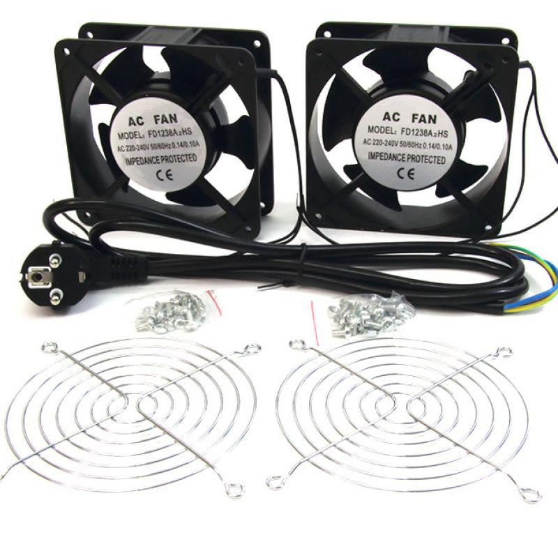 Kit de 2 Ventiladores 12cm Para Armario Rack