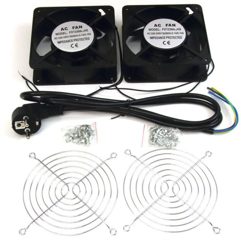 Kit de 2 Ventiladores 12cm Para Armario Rack