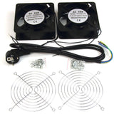 Kit de 2 Ventiladores 12cm Para Armario Rack