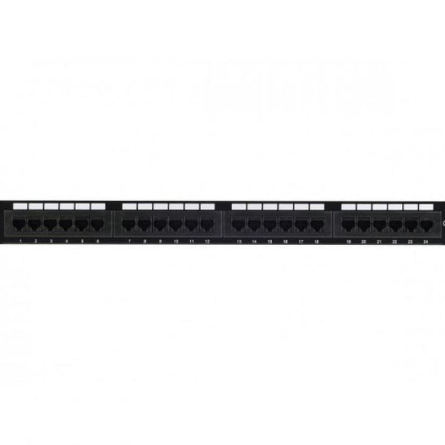 Patch panel para Rack de 19" 1U UTP Cat.6 24 puertos, Sin herramienta