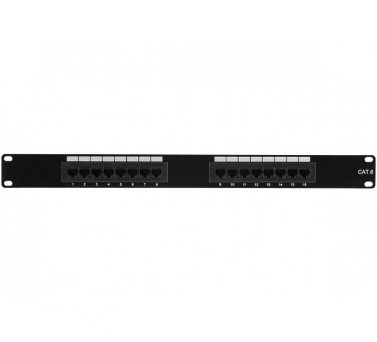 Patch Pannel Para Rack de 19" con 16 Tomas UTP Cat 6