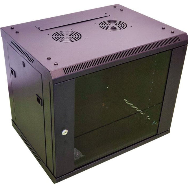 19" Wall Mounted Rack Cabinet 12U 45cm deep | Dimensions W (565mm) x H (568mm) x D (450mm) 
