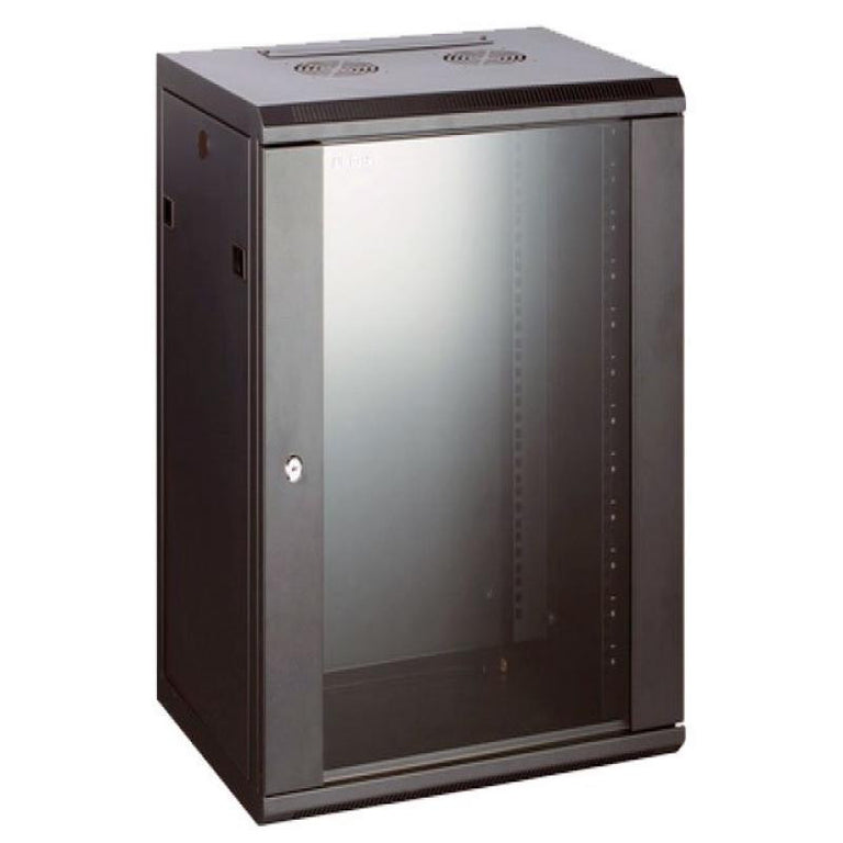 Armário Rack 19" de Parede 18U com 45cm de Profundidade | Medidas L (600mm) x P (450mm) x A (900mm)