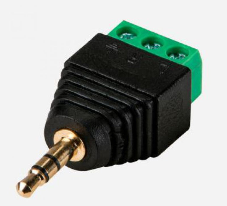 Conector Jack 3.5 mm Estéreo con Salida +/- de 2 Terminales Conectores