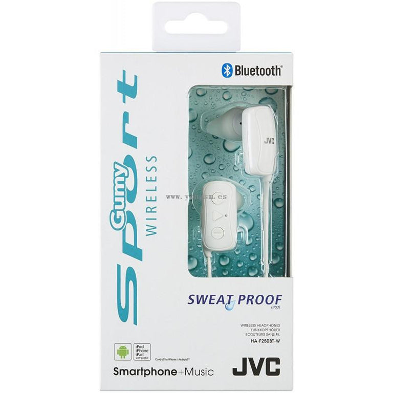 Auriculares intra-auriculares Bluetooth JVC brancos