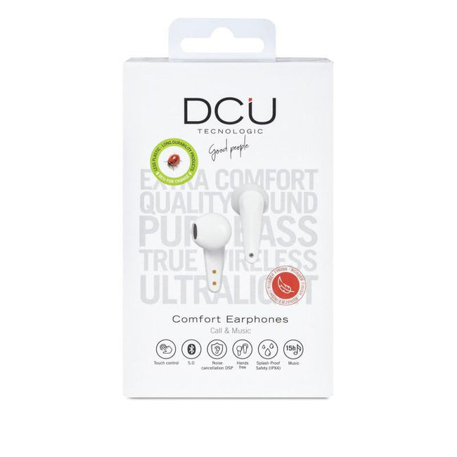 Auriculares Bluetooth DCU Earbuds brancos