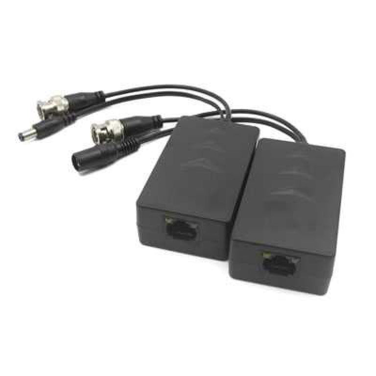 Kit conversor UTP de vídeo e energia para longa distância HDCVI/TVI/AHD até 4MP com RJ45 (2 unidades)
