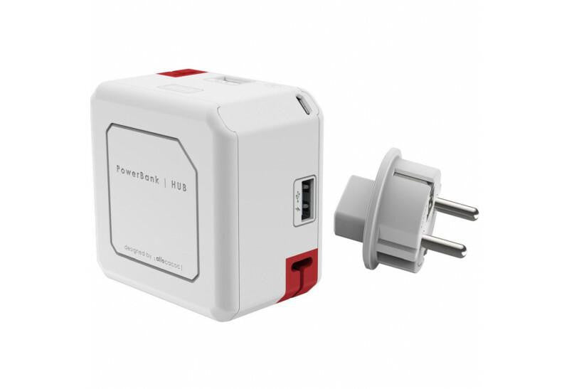 Power Bank de 5000mAh com 4 Portas USB e Extensão Elétrica