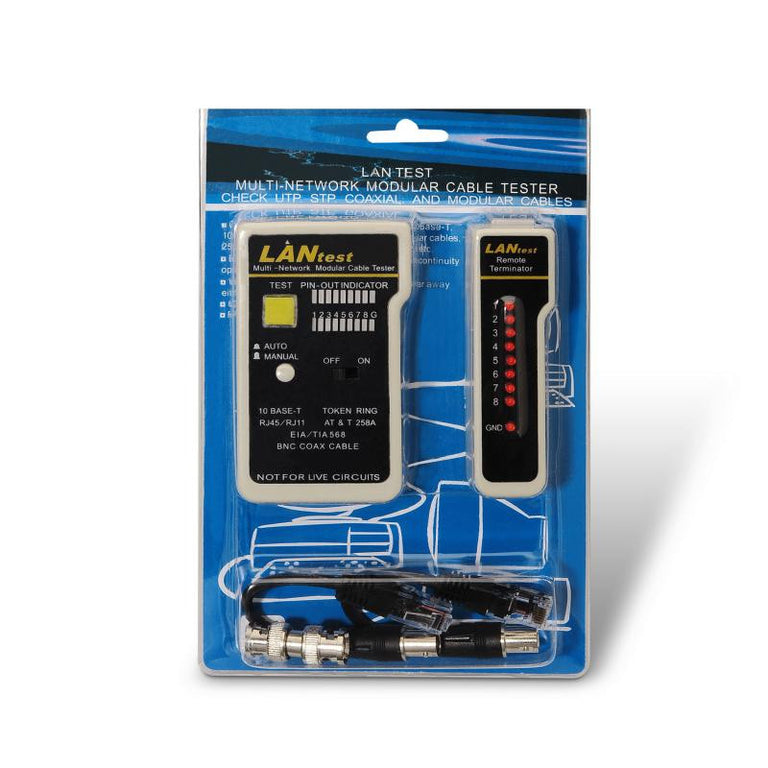 Testeador cables RJ11 / RJ12 / RJ45 y Coaxial
