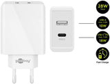 Cargador Rápido Dual Usb-c ? PD (Suministro de Energía) (28 W) Blanco