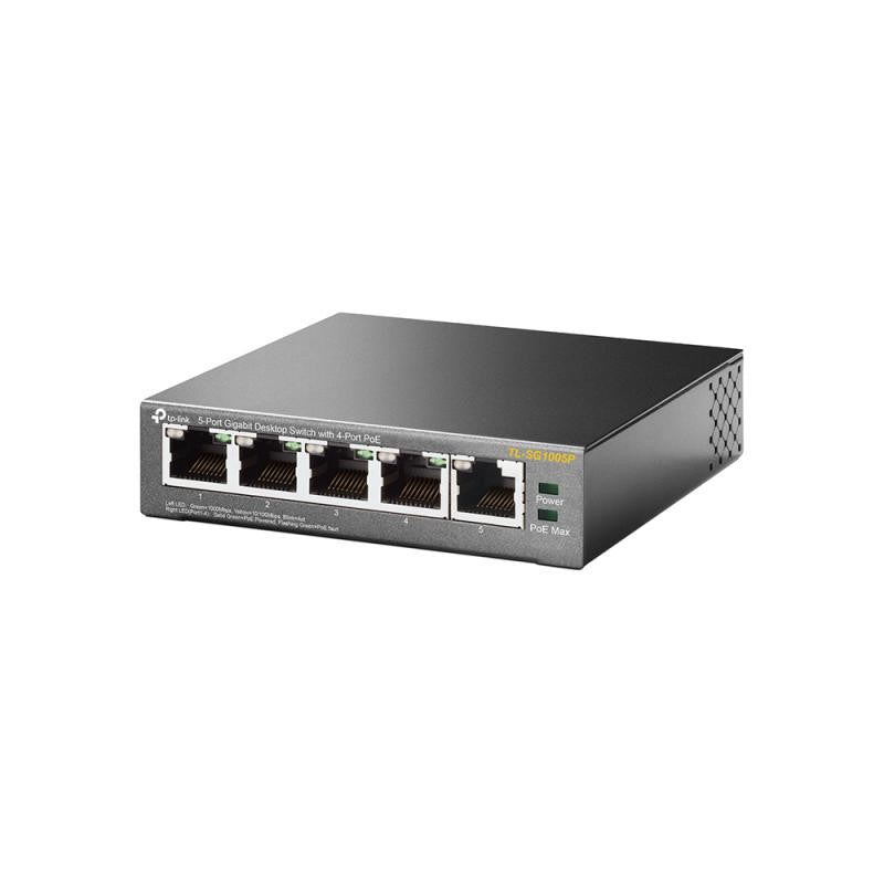 Switch de Sobremesa 5 Puertos Gigabit con 4 PoE