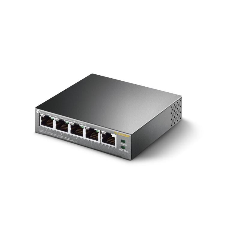 Switch de Sobremesa 5 Puertos Gigabit con 4 PoE