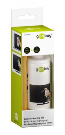 Kit de limpeza de ecrã: spray de 100ml + pano de microfibra