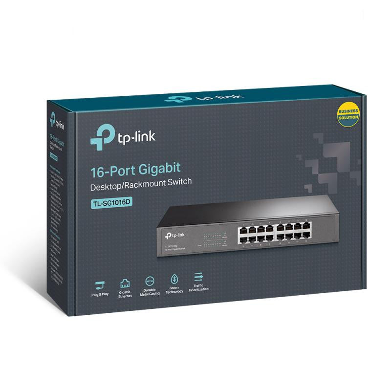 Switch con 16 Puertos Gigabit