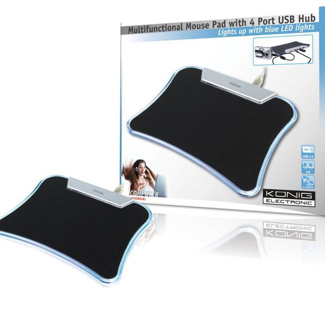 Mouse Pad with 4 Port USB 2.0 Hub