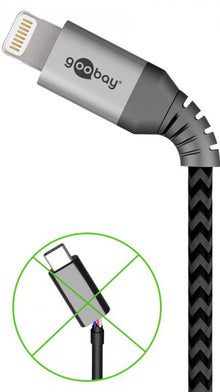 Reinforced 0.50m Lightning USB Sync and Charge Cable