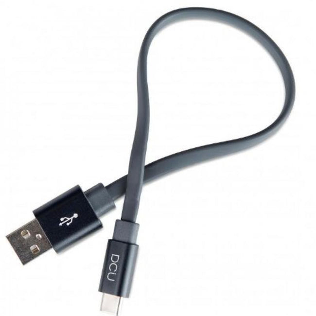 Cabo USB Tipo C para Cabo Plano Cinza 0,20m