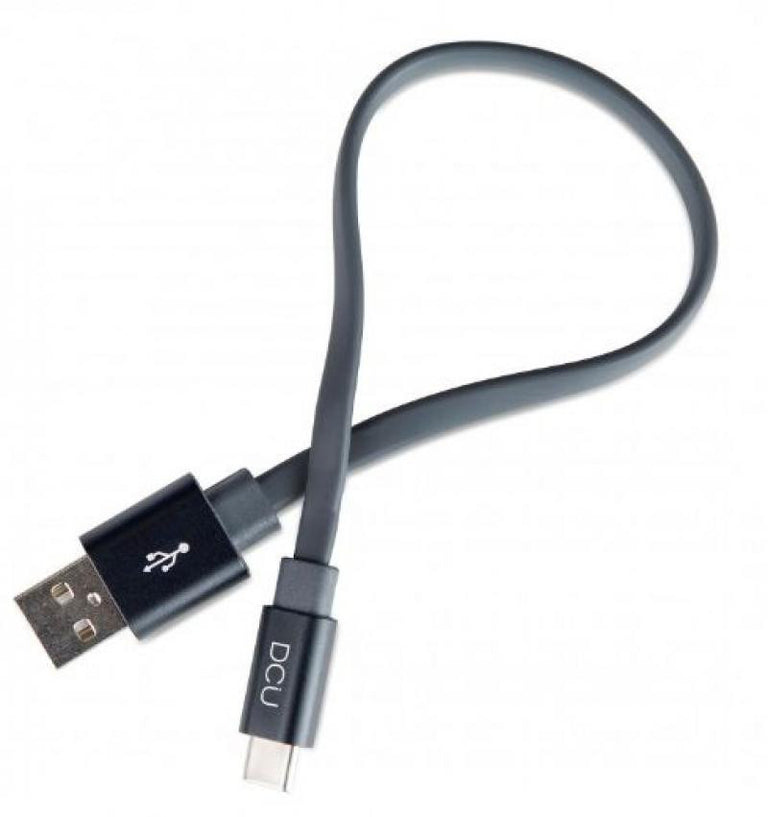 Cabo USB Tipo C para Cabo Plano Cinza 0,20m