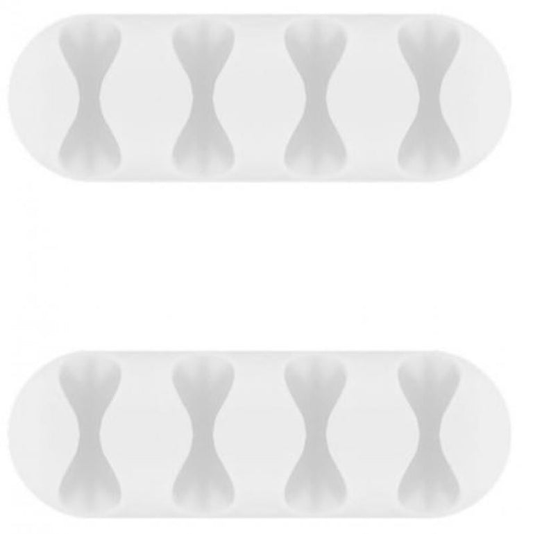 4-Slot Cable Guide, White