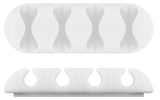Guía Cables 4 Ranuras, Blanco