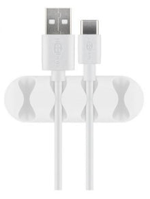 4-Slot Cable Guide, White