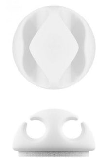 Guia de Cabos com 2 Ranhuras, Branco